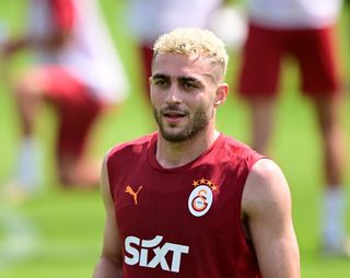 Baris Alper Yilmaz of Galatasaray attends training in the town of Irdning in the Liezen district of Styria, Austria, during the second-stage training camp preparations for the new season on July 25, 2024. (Photo by Abdulhamid Hosbas/Anadolu via Getty Images) Liverpool target