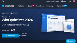 Ashampoo WinOptimizer website screenshot