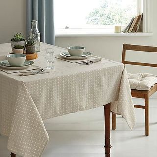 dunelm sale: grey table cloth