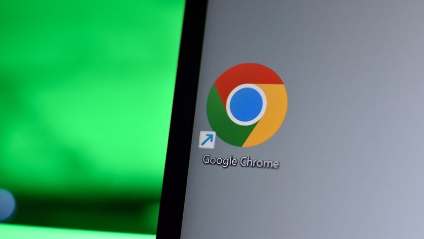 Google Chrome icon on a laptop screen