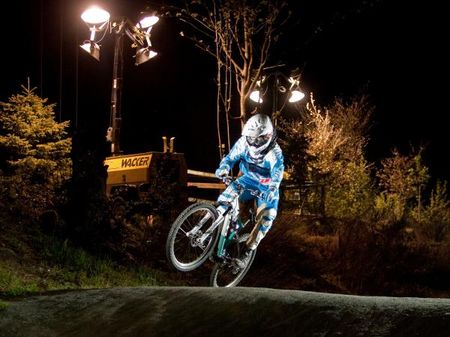 Daniel Auerswald competing in Winterberg, Germany