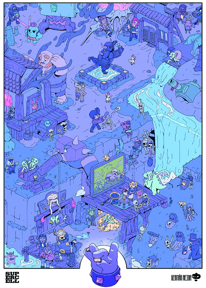 Supercell artwork showing game characters