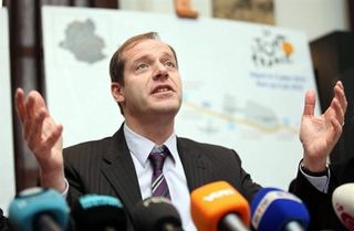Tour de France Director Christian Prudhomme at the presentation of the Brussels region itinerary for the 2010 Tour de France.