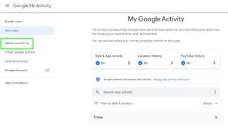 How to delete Google Search history - My Activity