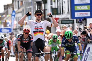 Andre Greipel wins stage one of the 2016 Tour of Britain. Photo: Graham Watson