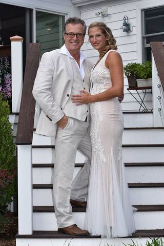 White, Gown, Wedding dress, Photograph, Dress, Clothing, Bridal clothing, Formal wear, Suit, Bride,