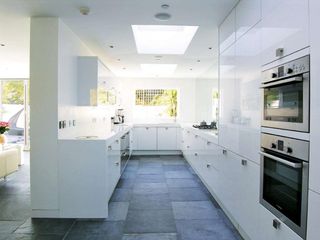contemporary-style galley kitchen