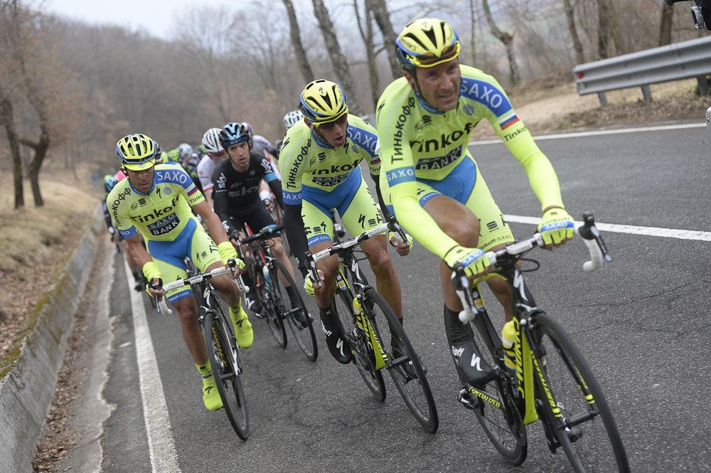 Ivan Basso, Roman Kreuziger and Alberto Contador.