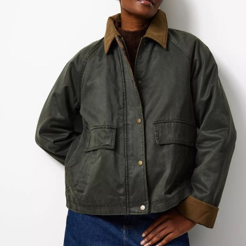 TU Clothing, Corduroy Collar Wax Barn Jacket