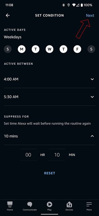 Alexa App Screenshot Sound Routine
