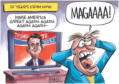 Political Cartoon U.S. Trump Jr MAGA