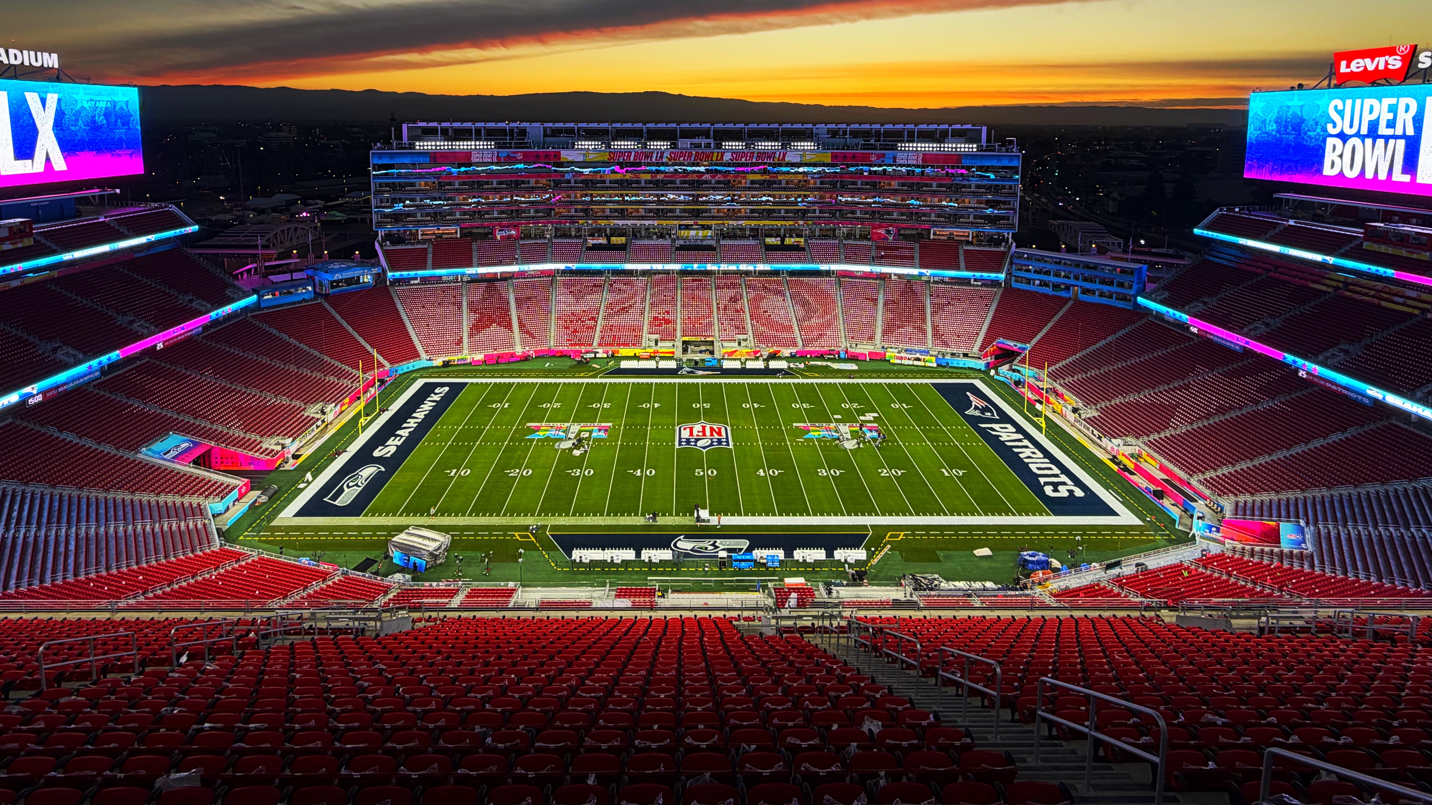The Super Bowl stage is set