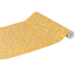 printed yellow wallpaper roll
