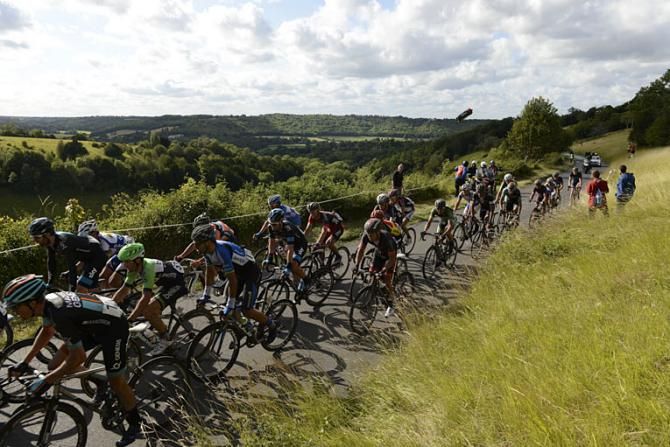 The race travels through beautiful countryside