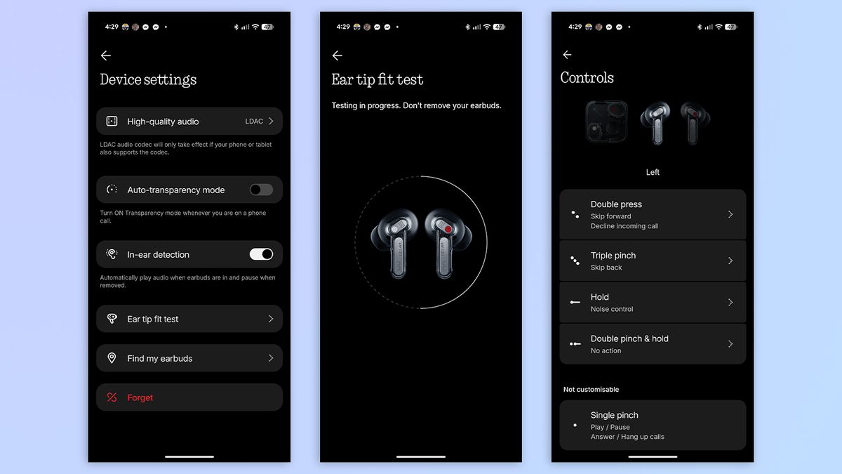 Nothing Ear 3 app screenshots