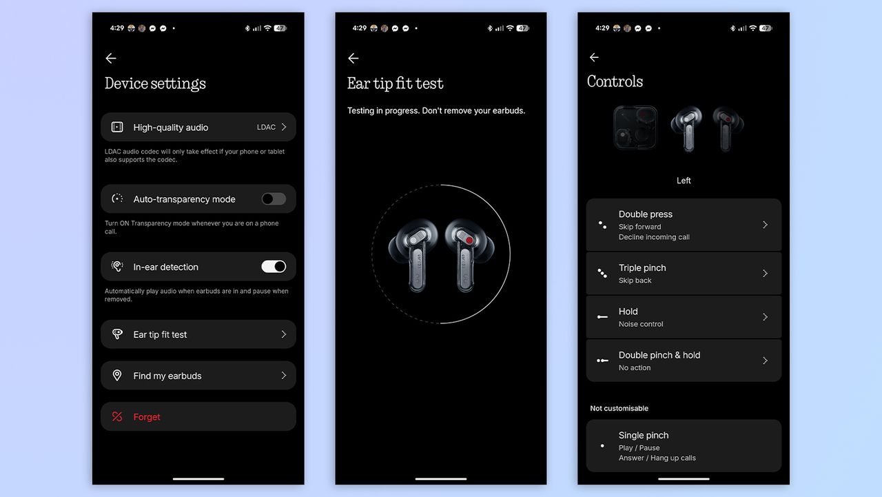 Nothing Ear 3 app screenshots