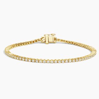 18k Yellow Gold 7 In. Perfect Tennis Lab Diamond Bracelet (1 Ct. Tw.)