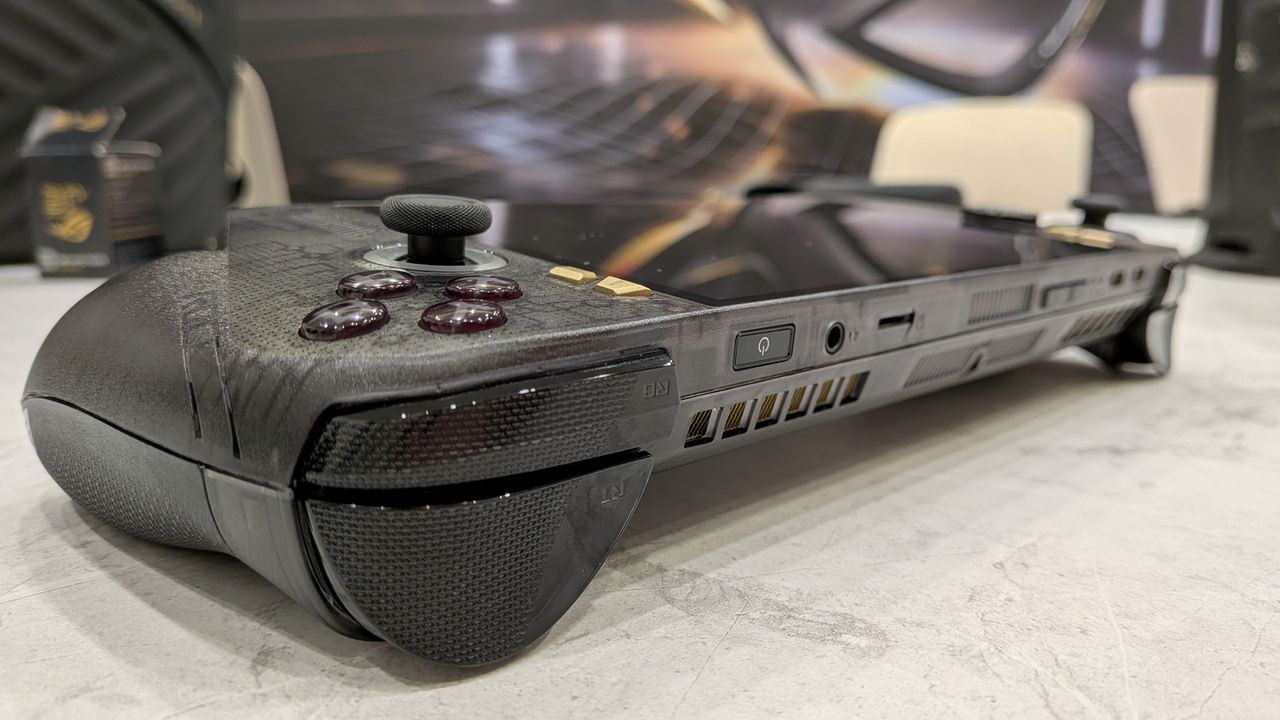 Asus ROG Xbox Ally X20 on a marble counter