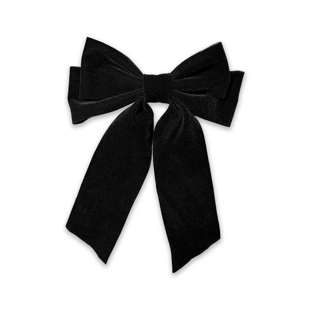Black Velvet Bow Hair Clip