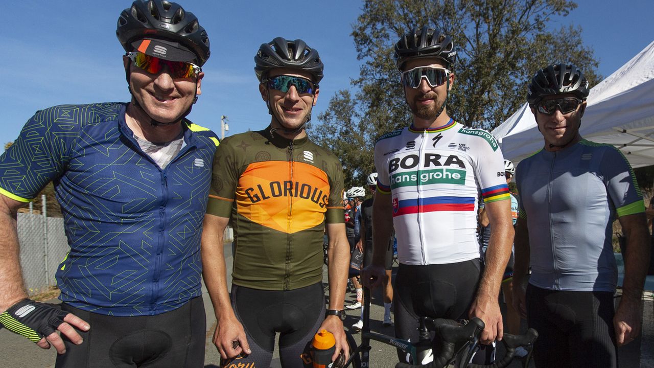 Peter Sagan poses after the event