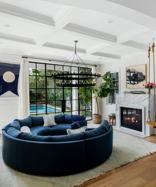 Margot Robbie’s living room with oversized furniture