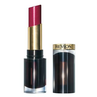 Revlon Super Shiny Glassy Glitter Lippenstift, feuchtigkeitsspendender Lippenstift mit Aloe Vera, 025 Glassy Ruby, 0,15 Unzen