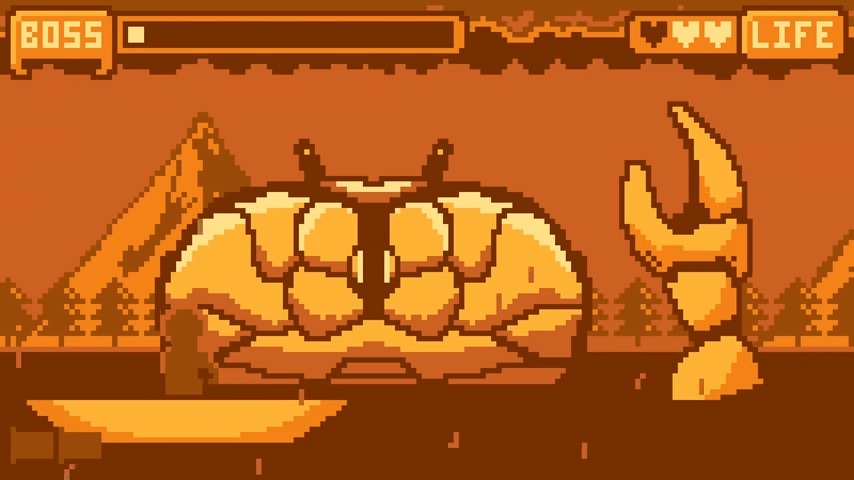 Screenshot from Normal Fishing showing a horror coming out of the lake