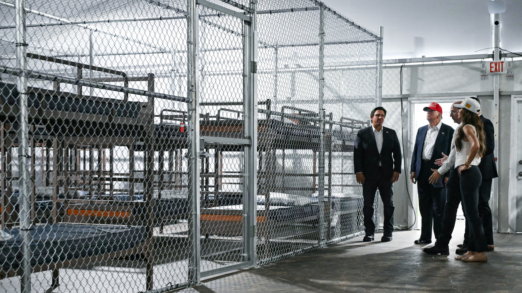 The inside of the 'Alligator Alcatraz' detention center