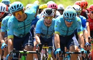 DIJON FRANCE JULY 04 Mark Cavendish of The United Kingdom and Astana Qazaqstan Team competes during the 111th Tour de France 2024 Stage 6 a 1635km stage from Macon to Dijon UCIWT on July 04 2024 in Dijon France Photo by Dario BelingheriGetty Images