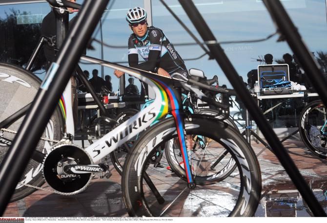 A moment of downtime for Alessandro Petacchi in Calpe