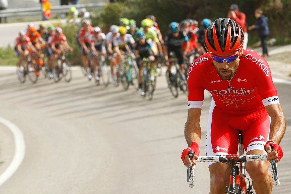Luis Angel Mate (Cofidis) on the attack at Ruta del Sol.