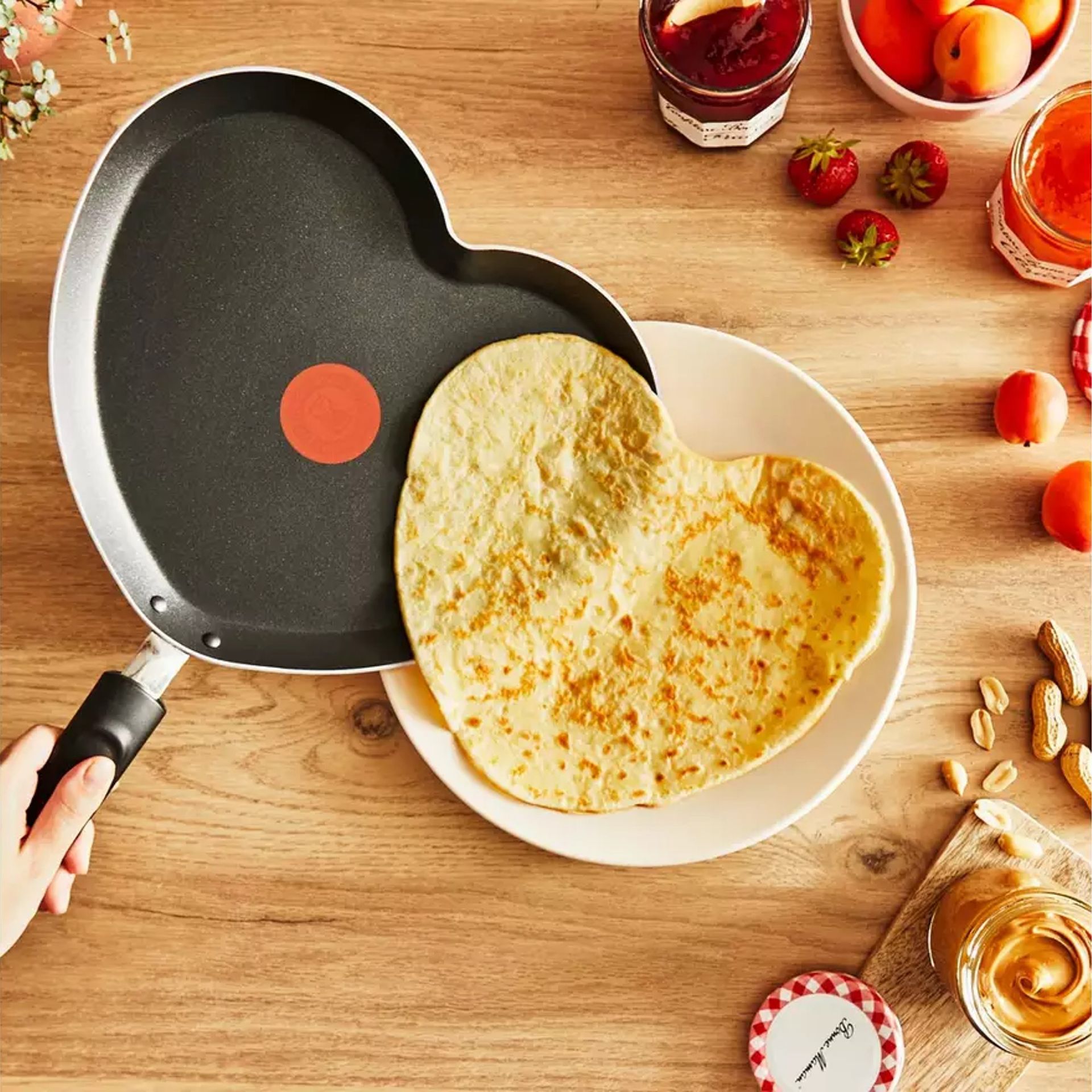 Tefal Bonne Maman Heart Shaped Aluminium Non Stick Crepe Pan