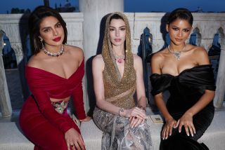 Priyanka Chopra Jonas, Anne Hathaway and Zendaya attend the "Bulgari Mediterranea High Jewelry" event at Palazzo Ducale on May 16, 2023 in Venice.