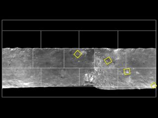 Map of Bright Areas on Asteroid Vesta
