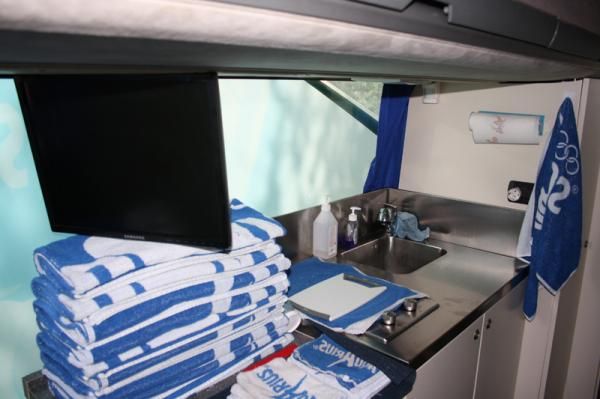 Quick Step has one of the plushest buses in the peloton
