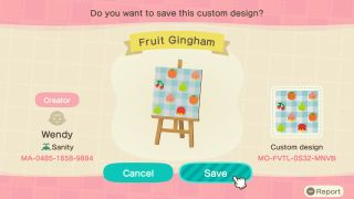 Animal Crossing: fruity pattern QR code