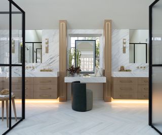 Marble topped bathroom