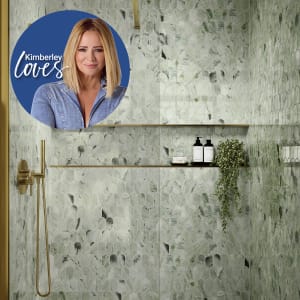 Palazzo Verde Feather Marble Mosaic Wall &amp;amp; Floor Mosaic Tiles Sheet by Kimberley Walsh - 345 X 315mm