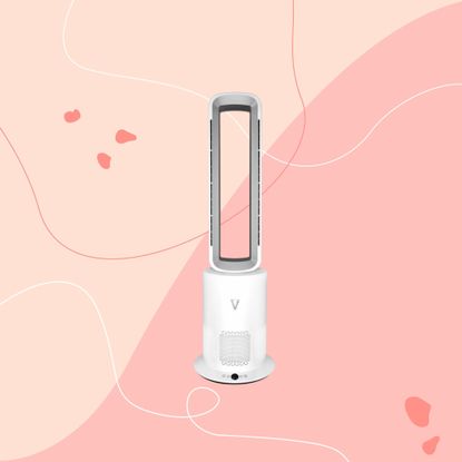 vortex air cleanse on a pink graphic background