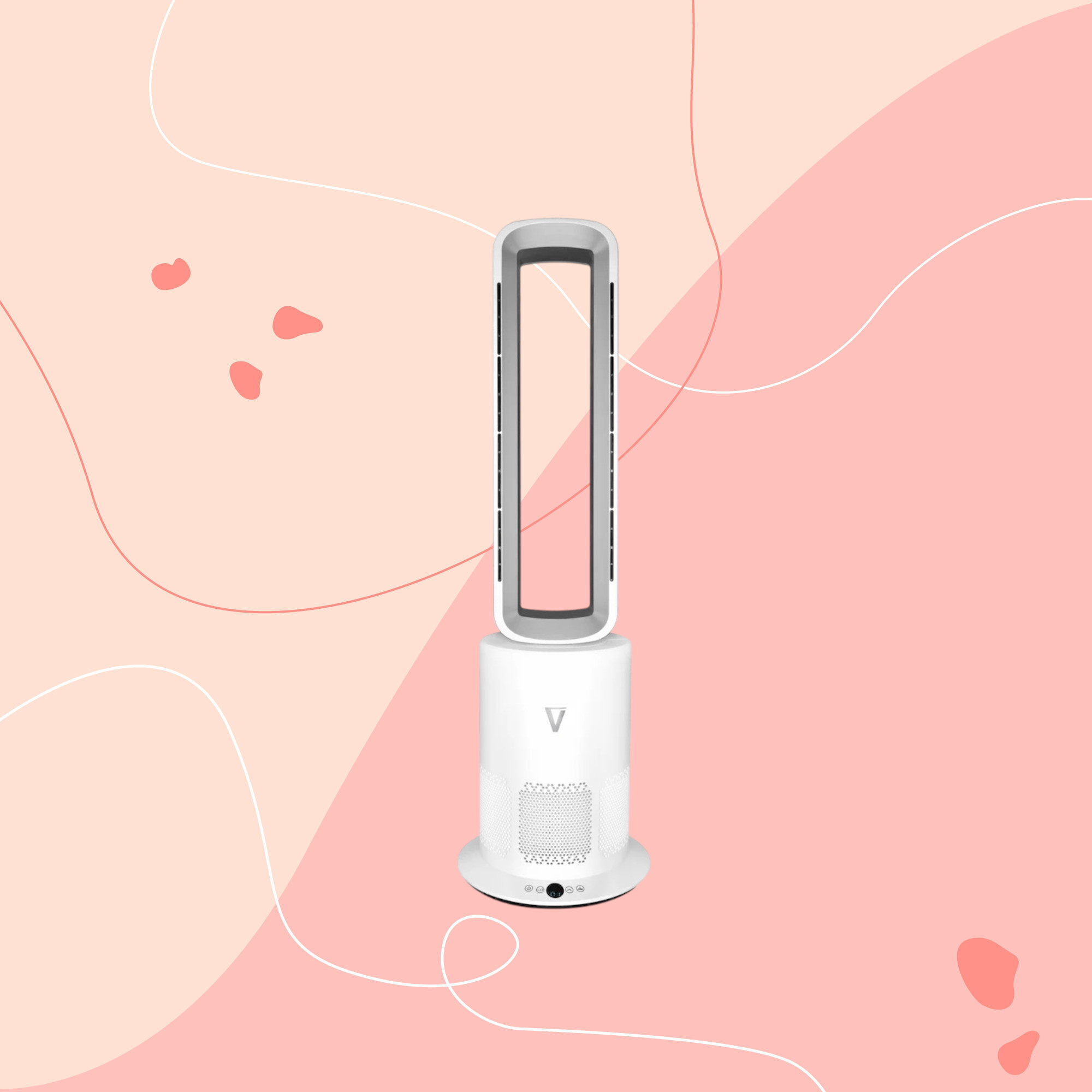 vortex air cleanse on a pink graphic background
