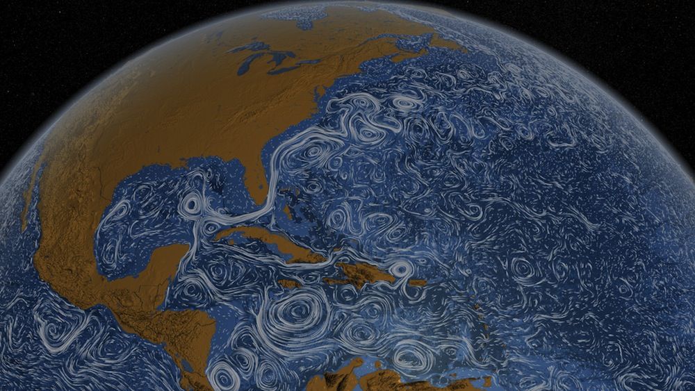 Ocean or Van Gogh painting? This NASA image titled &quot;Perpetual Ocean&quot; shows ocean surface currents around the world during the period from June 2005 through Decmeber 2007.