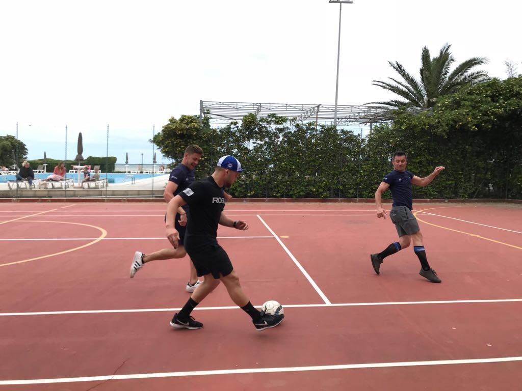 A change of sport entirely for the Quick-Step staff