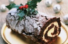 Christmas chocolate log