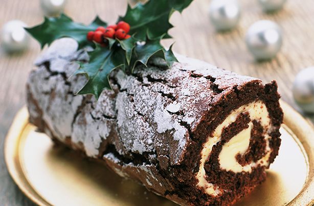 Christmas chocolate log