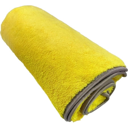 Microfiber Plush Car Drying Towel Cleaning Towels Super Absorbent Auto Detailing Towel 40x60cm Yellow