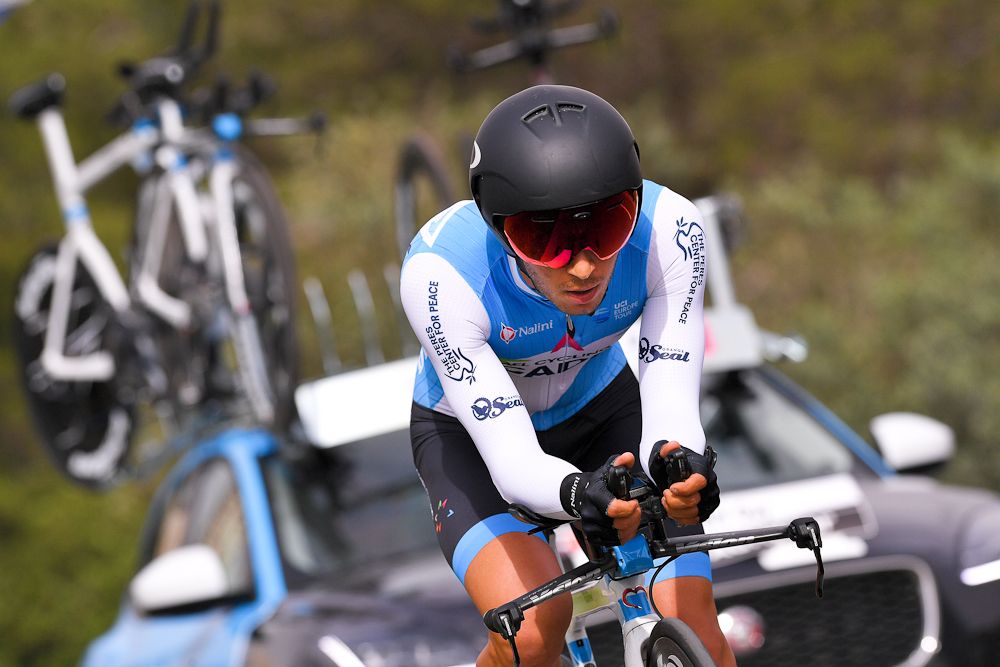 Guy Niv during stage 1 at the 2018 Giro d'Italia