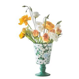 Green floral vase from Anthropologie