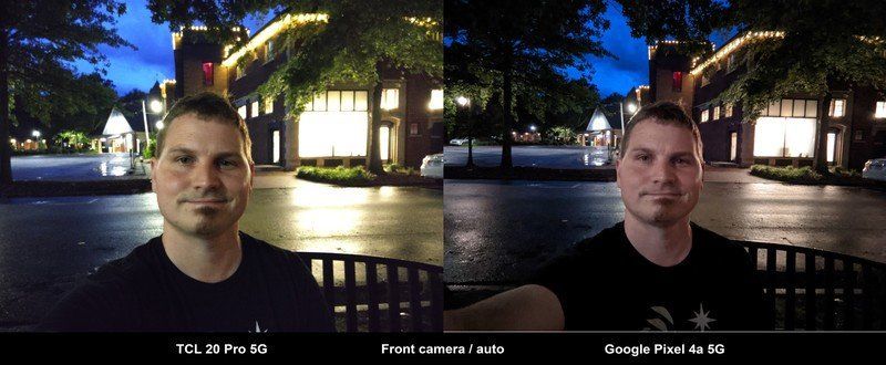 Tcl 20 Pro 5g Vs Google Pixel 4a 5g Front Night