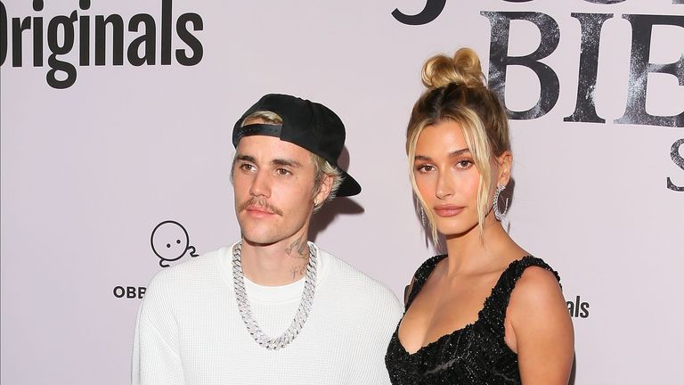 los angeles, california january 27 justin bieber and hailey bieber attend the premiere of youtube originals justin bieber seasons at regency bruin theatre on january 27, 2020 in los angeles, california photo by jean baptiste lacroixfilmmagic