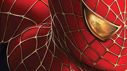 A crop of the Spider-Man 2: The Game's Xbox box art, showing Spidey with a reflection of Doc Ock in his eye-lens